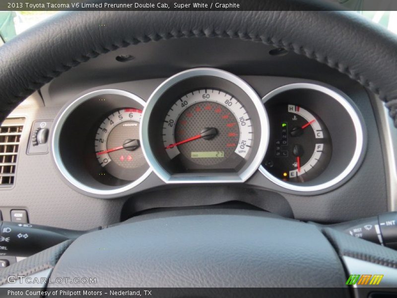 Super White / Graphite 2013 Toyota Tacoma V6 Limited Prerunner Double Cab