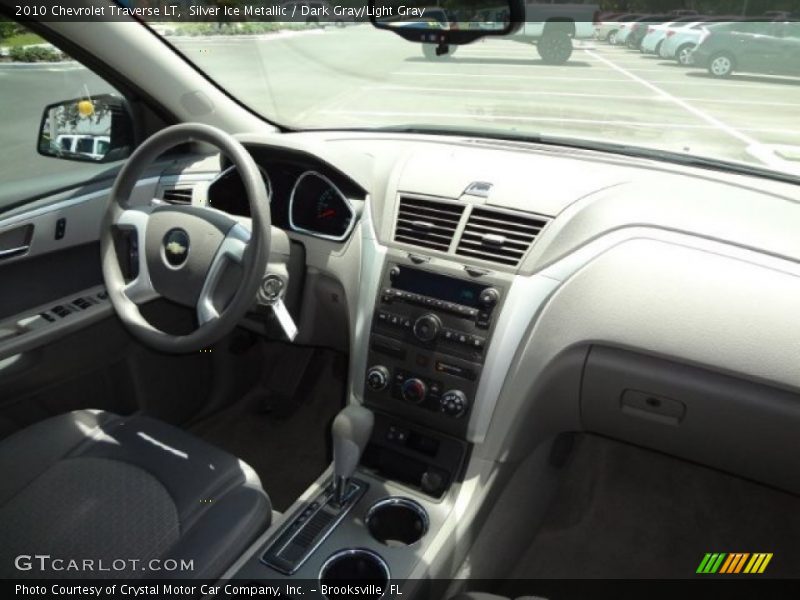 Silver Ice Metallic / Dark Gray/Light Gray 2010 Chevrolet Traverse LT