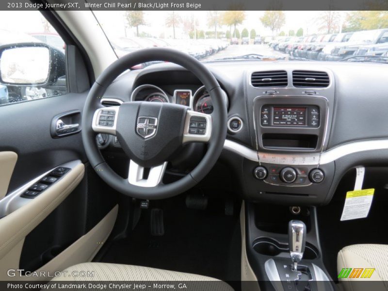 Winter Chill Pearl / Black/Light Frost Beige 2013 Dodge Journey SXT