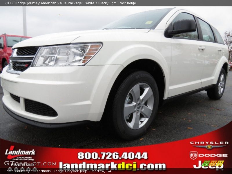 White / Black/Light Frost Beige 2013 Dodge Journey American Value Package