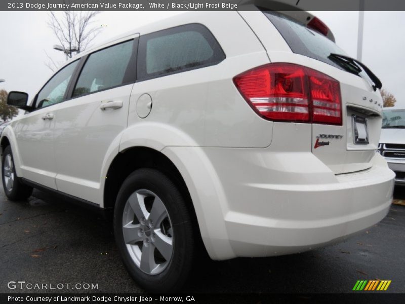 White / Black/Light Frost Beige 2013 Dodge Journey American Value Package