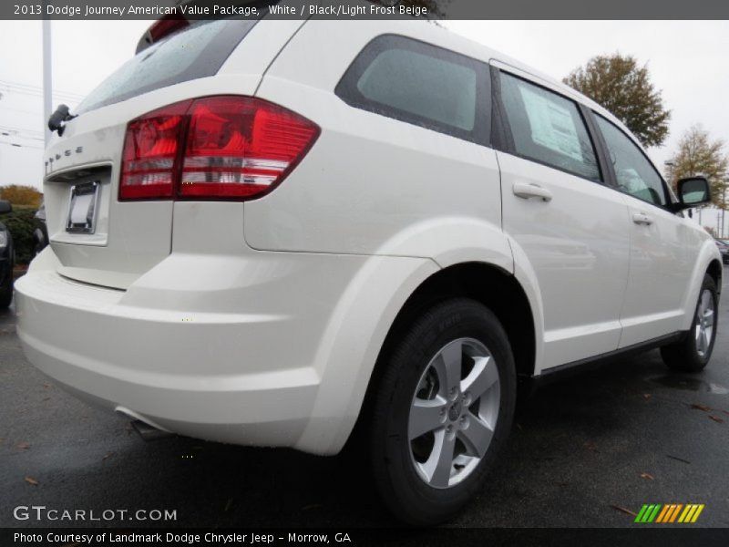 White / Black/Light Frost Beige 2013 Dodge Journey American Value Package