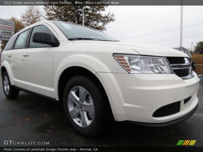 White / Black/Light Frost Beige 2013 Dodge Journey American Value Package
