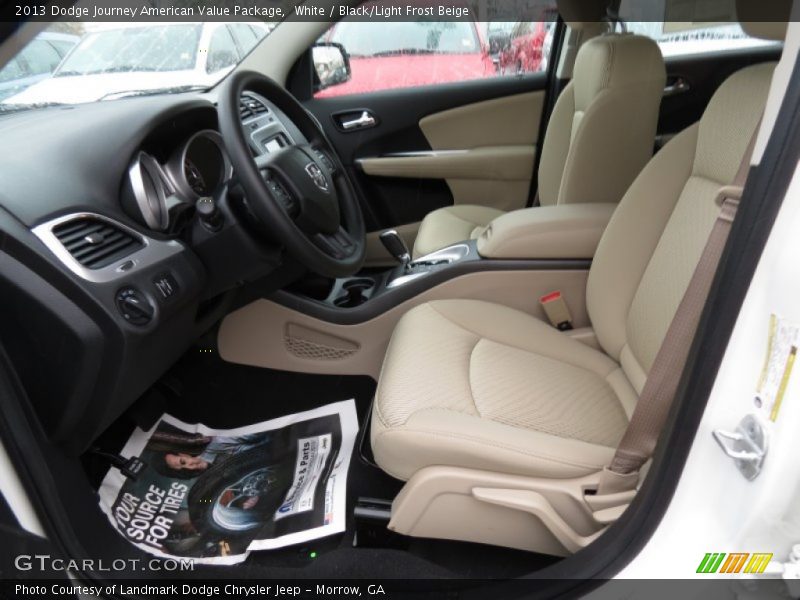 White / Black/Light Frost Beige 2013 Dodge Journey American Value Package