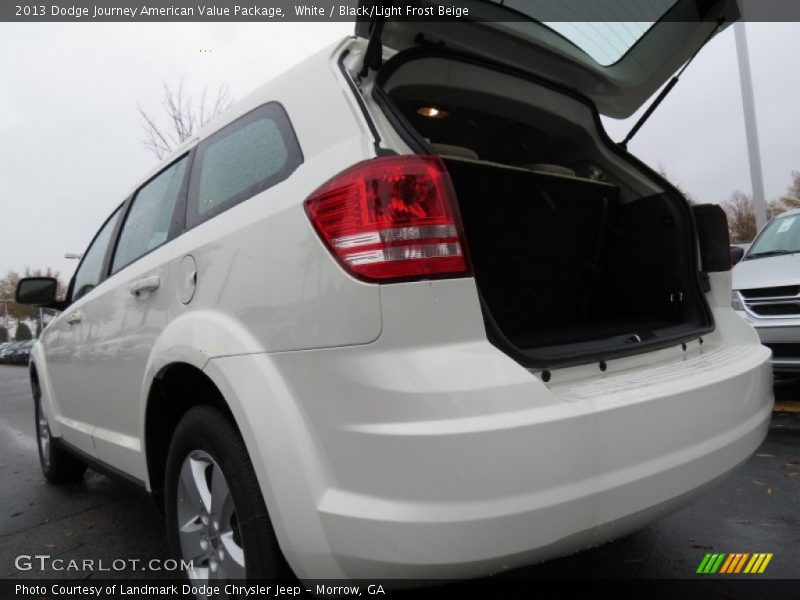 White / Black/Light Frost Beige 2013 Dodge Journey American Value Package