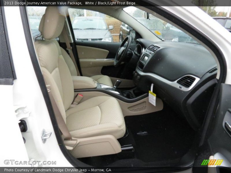 White / Black/Light Frost Beige 2013 Dodge Journey American Value Package