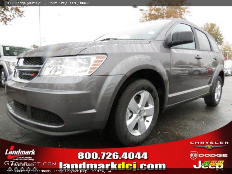 Storm Gray Pearl / Black 2013 Dodge Journey SE