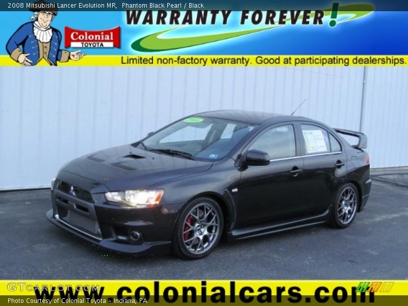 Phantom Black Pearl / Black 2008 Mitsubishi Lancer Evolution MR