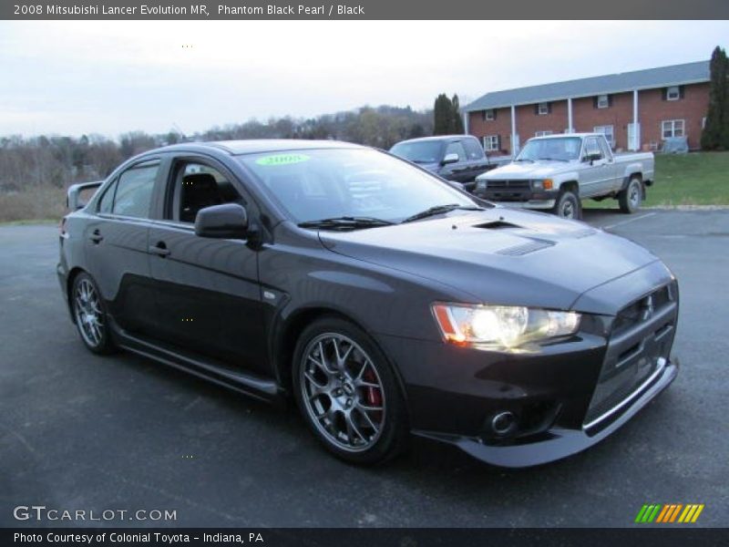 Phantom Black Pearl / Black 2008 Mitsubishi Lancer Evolution MR