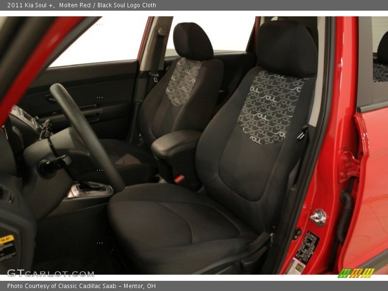 Molten Red / Black Soul Logo Cloth 2011 Kia Soul +