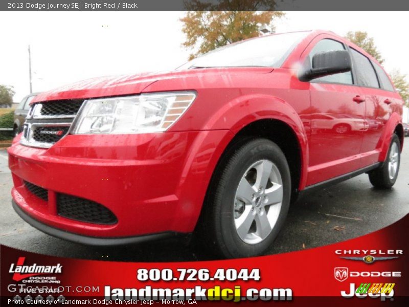 Bright Red / Black 2013 Dodge Journey SE