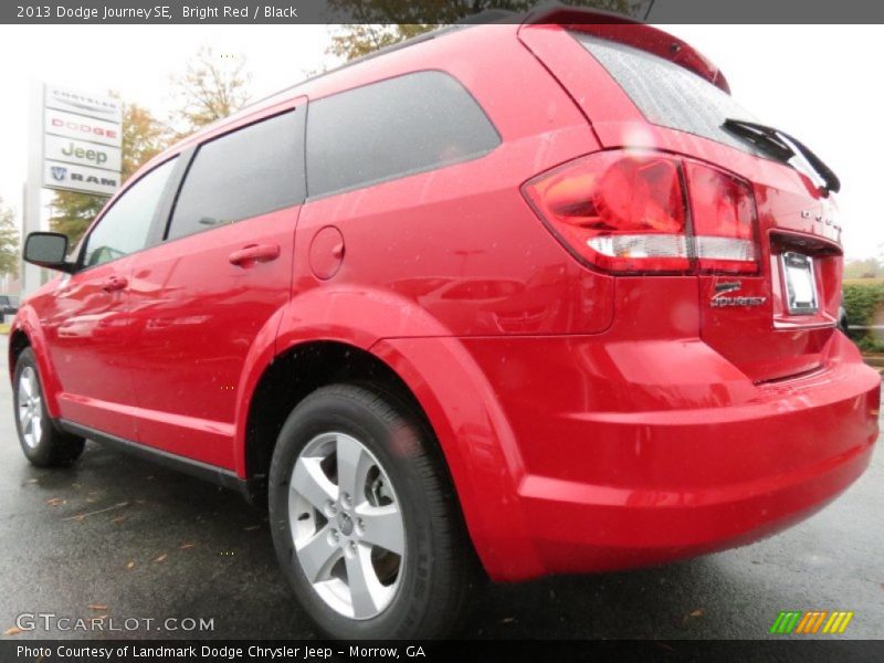 Bright Red / Black 2013 Dodge Journey SE