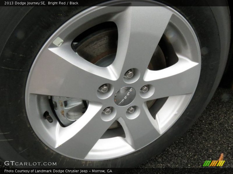 Bright Red / Black 2013 Dodge Journey SE