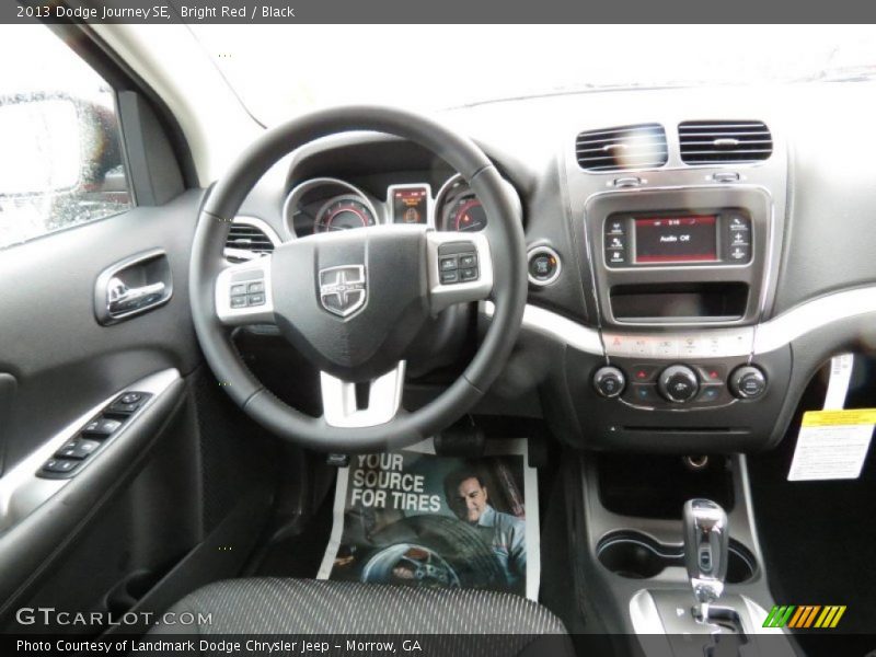 Bright Red / Black 2013 Dodge Journey SE