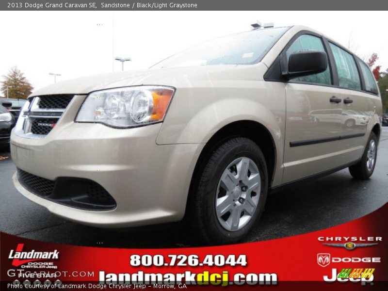 Sandstone / Black/Light Graystone 2013 Dodge Grand Caravan SE
