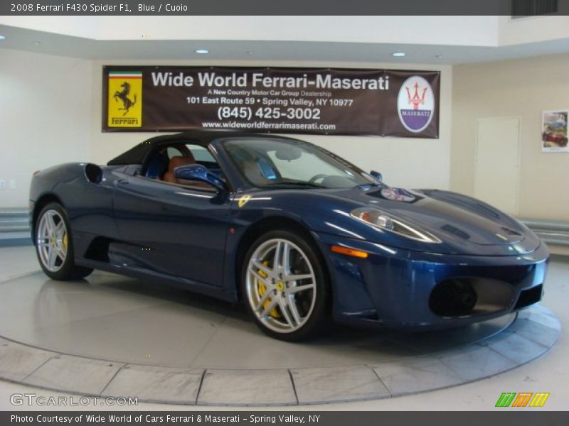 Blue / Cuoio 2008 Ferrari F430 Spider F1