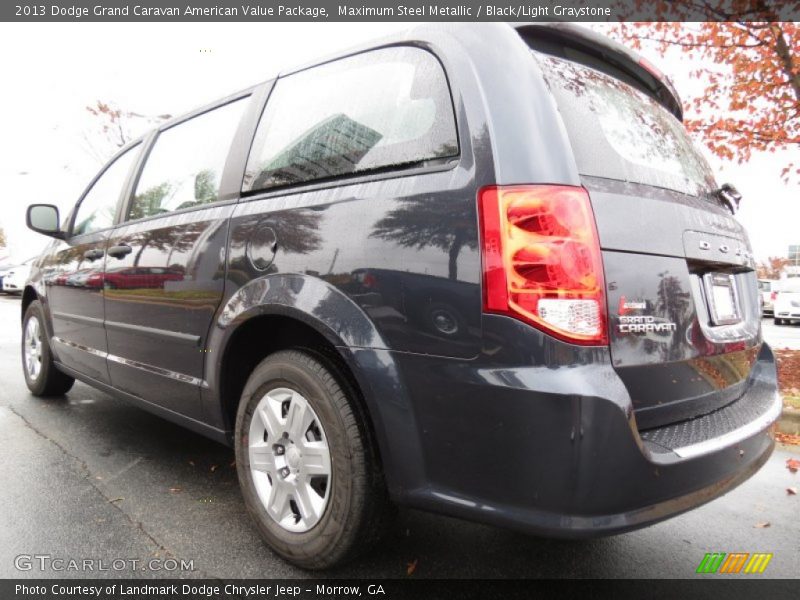 Maximum Steel Metallic / Black/Light Graystone 2013 Dodge Grand Caravan American Value Package