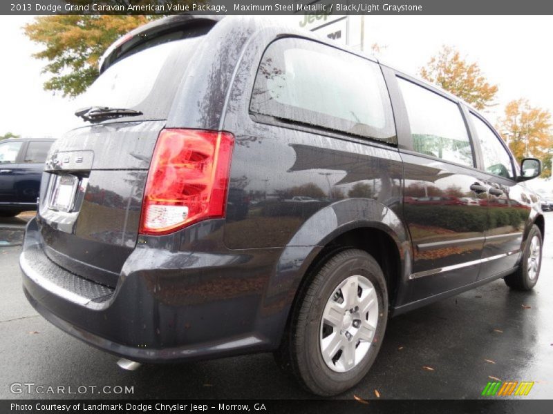 Maximum Steel Metallic / Black/Light Graystone 2013 Dodge Grand Caravan American Value Package