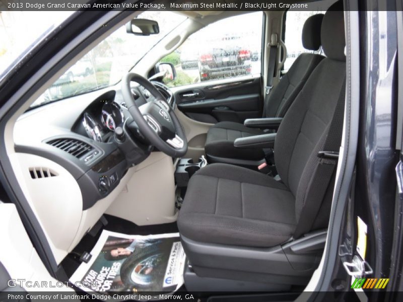 Maximum Steel Metallic / Black/Light Graystone 2013 Dodge Grand Caravan American Value Package