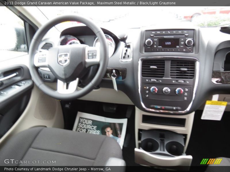 Maximum Steel Metallic / Black/Light Graystone 2013 Dodge Grand Caravan American Value Package