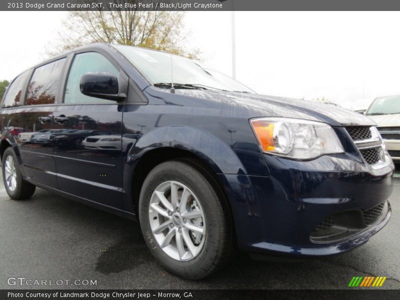 True Blue Pearl / Black/Light Graystone 2013 Dodge Grand Caravan SXT