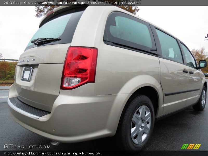 Sandstone / Black/Light Graystone 2013 Dodge Grand Caravan American Value Package