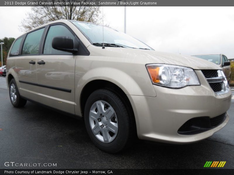Sandstone / Black/Light Graystone 2013 Dodge Grand Caravan American Value Package
