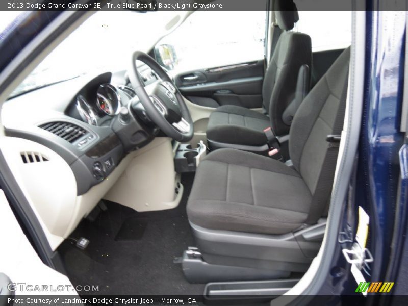True Blue Pearl / Black/Light Graystone 2013 Dodge Grand Caravan SE