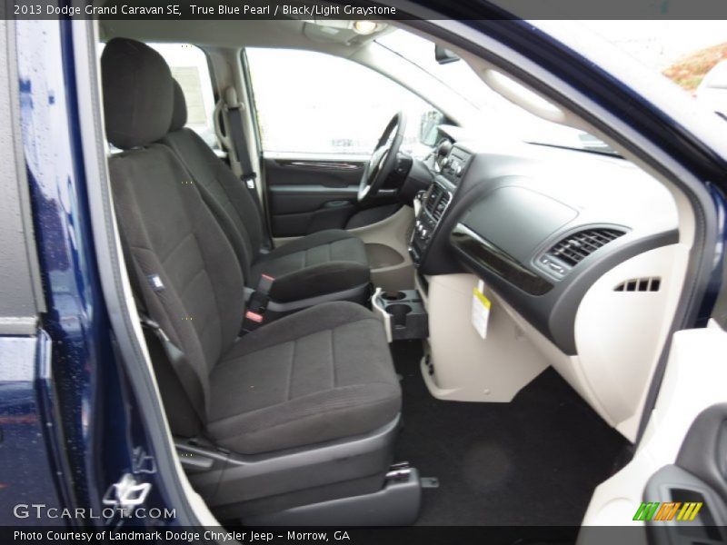 True Blue Pearl / Black/Light Graystone 2013 Dodge Grand Caravan SE