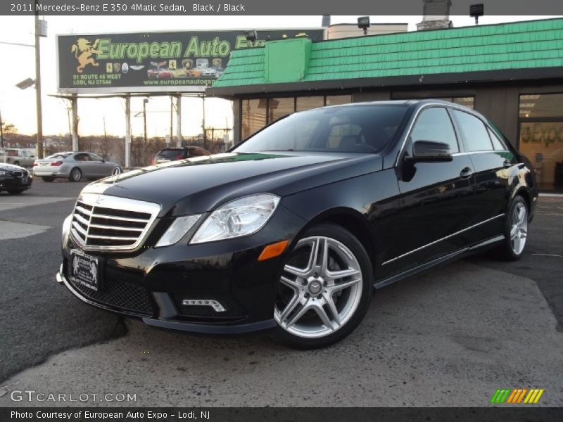 Black / Black 2011 Mercedes-Benz E 350 4Matic Sedan