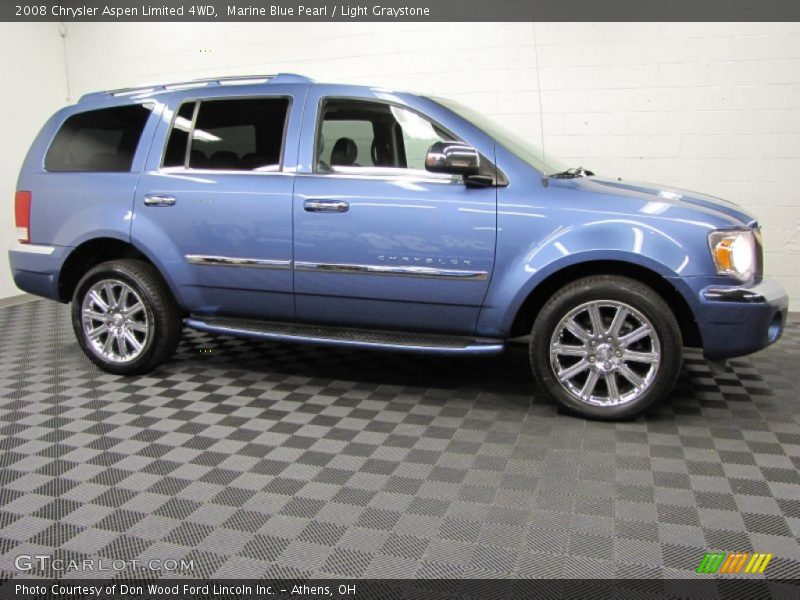 Marine Blue Pearl / Light Graystone 2008 Chrysler Aspen Limited 4WD