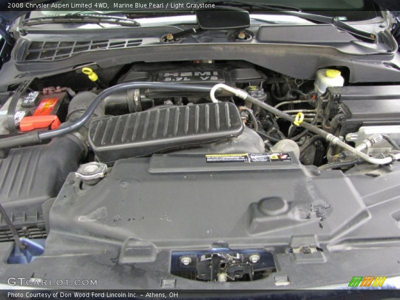 Marine Blue Pearl / Light Graystone 2008 Chrysler Aspen Limited 4WD