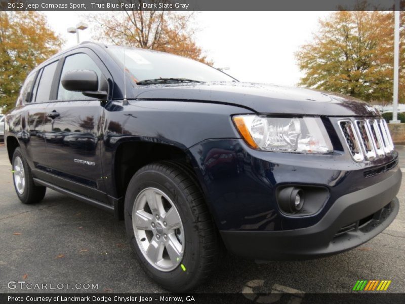 True Blue Pearl / Dark Slate Gray 2013 Jeep Compass Sport
