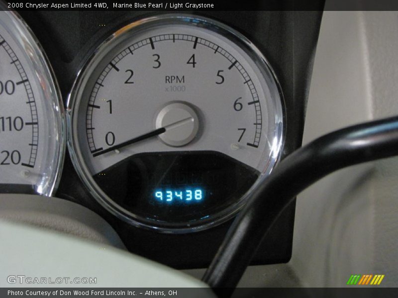 Marine Blue Pearl / Light Graystone 2008 Chrysler Aspen Limited 4WD