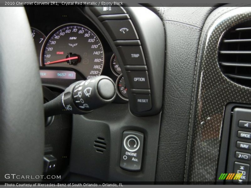 Controls of 2010 Corvette ZR1