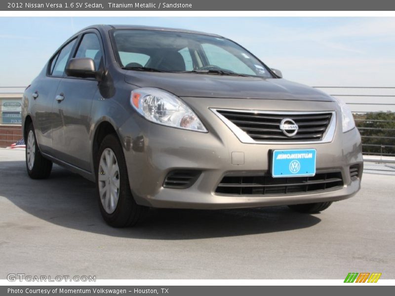 Titanium Metallic / Sandstone 2012 Nissan Versa 1.6 SV Sedan