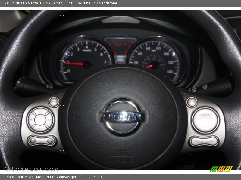 Titanium Metallic / Sandstone 2012 Nissan Versa 1.6 SV Sedan