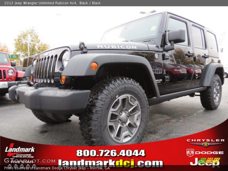 Black / Black 2013 Jeep Wrangler Unlimited Rubicon 4x4