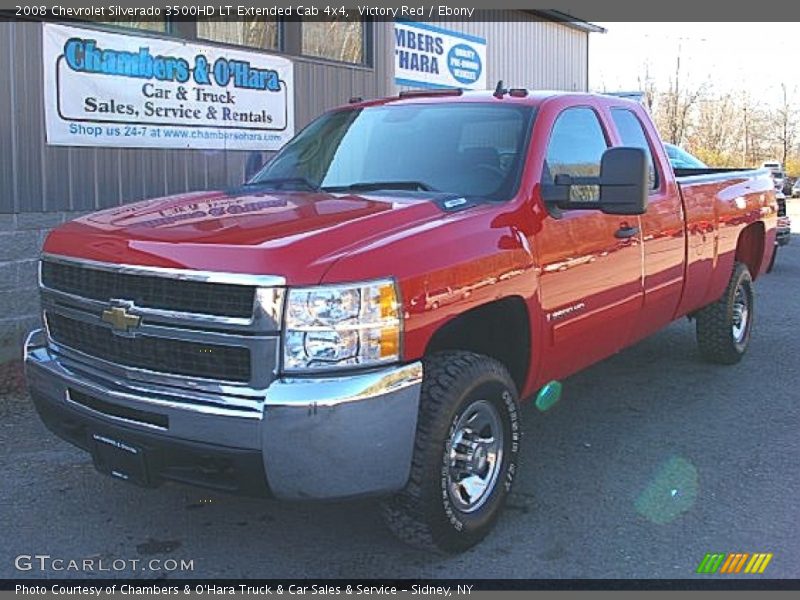Victory Red / Ebony 2008 Chevrolet Silverado 3500HD LT Extended Cab 4x4