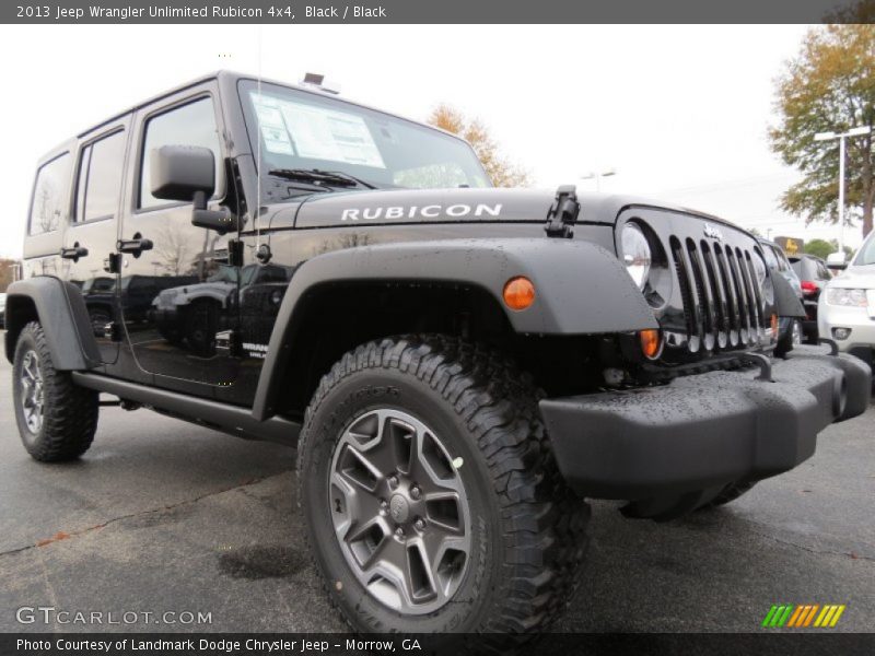 Black / Black 2013 Jeep Wrangler Unlimited Rubicon 4x4