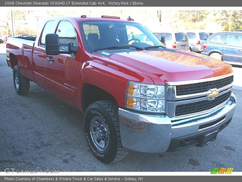 Victory Red / Ebony 2008 Chevrolet Silverado 3500HD LT Extended Cab 4x4