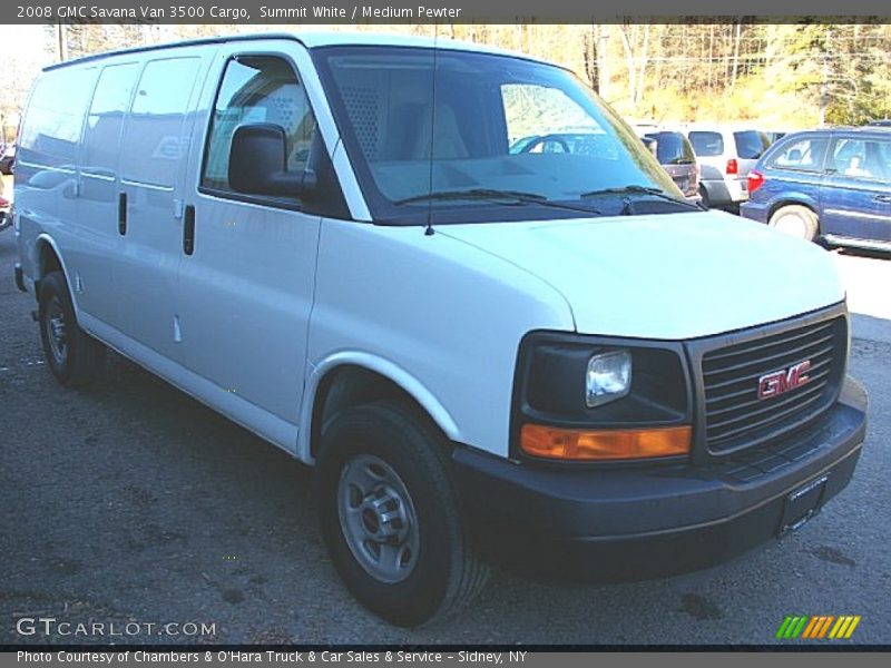 Summit White / Medium Pewter 2008 GMC Savana Van 3500 Cargo
