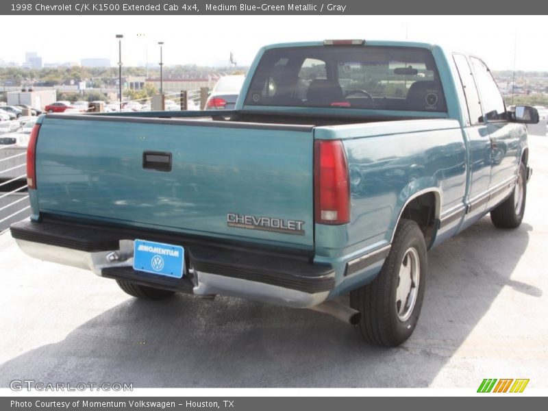 Medium Blue-Green Metallic / Gray 1998 Chevrolet C/K K1500 Extended Cab 4x4