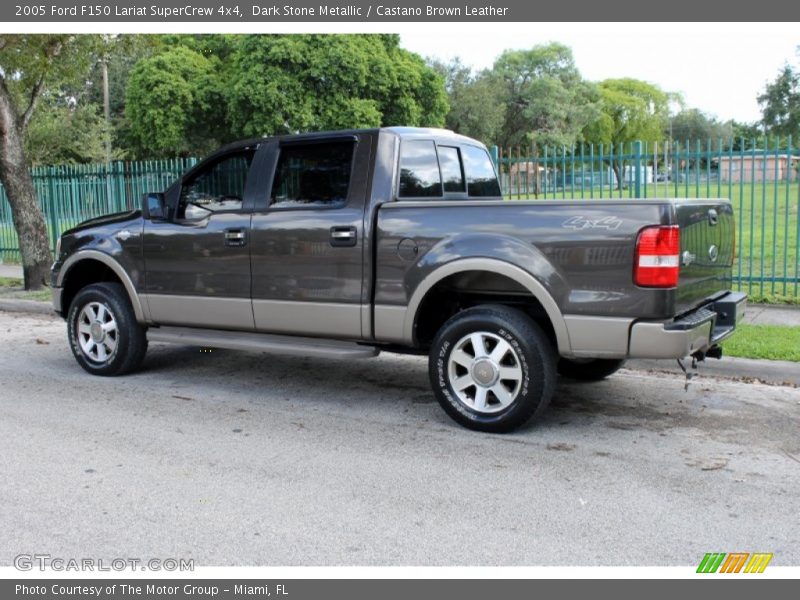 Dark Stone Metallic / Castano Brown Leather 2005 Ford F150 Lariat SuperCrew 4x4