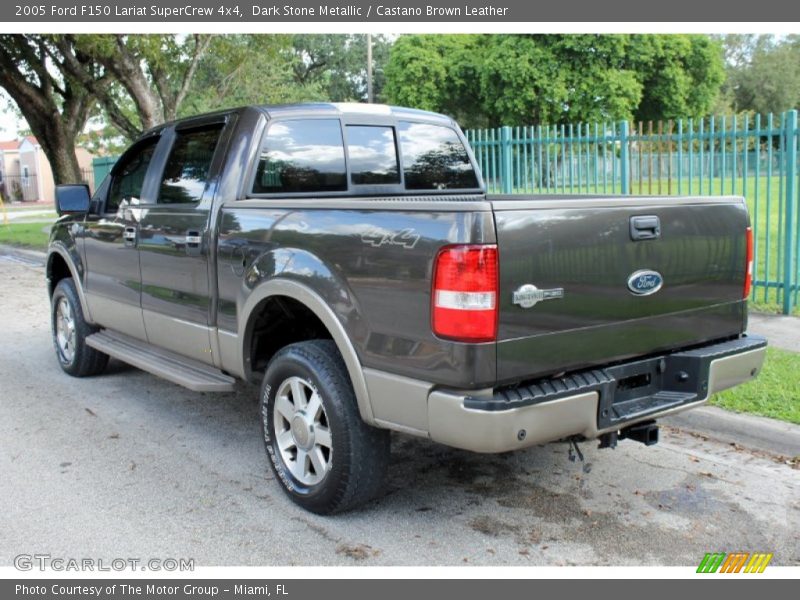 Dark Stone Metallic / Castano Brown Leather 2005 Ford F150 Lariat SuperCrew 4x4