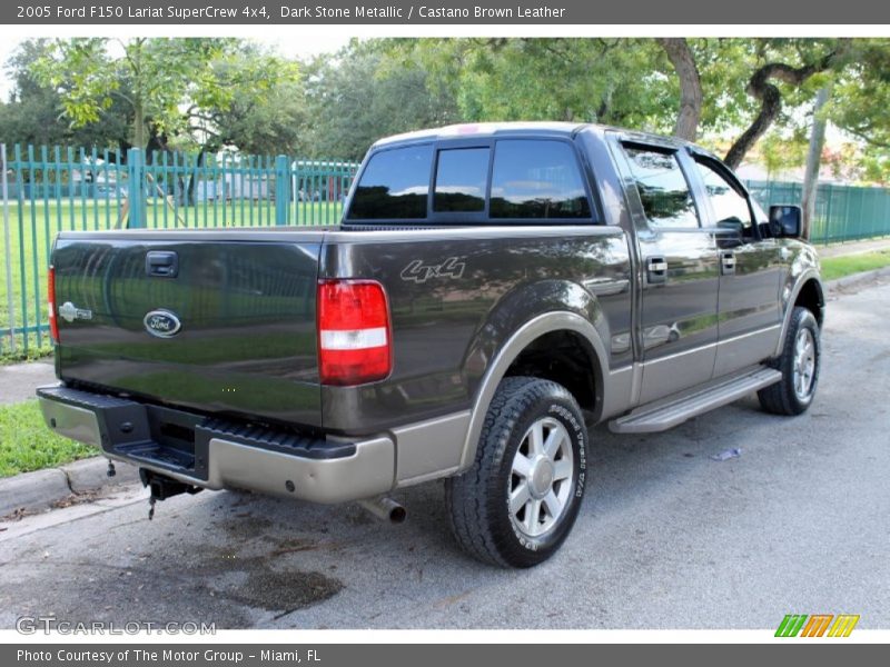 Dark Stone Metallic / Castano Brown Leather 2005 Ford F150 Lariat SuperCrew 4x4