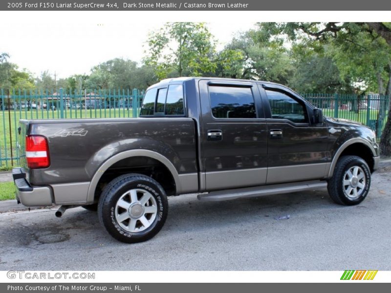 Dark Stone Metallic / Castano Brown Leather 2005 Ford F150 Lariat SuperCrew 4x4