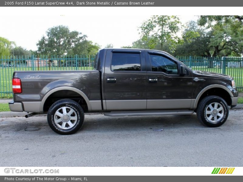 Dark Stone Metallic / Castano Brown Leather 2005 Ford F150 Lariat SuperCrew 4x4