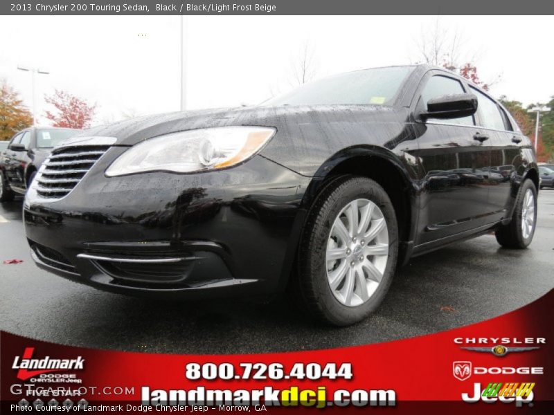 Black / Black/Light Frost Beige 2013 Chrysler 200 Touring Sedan