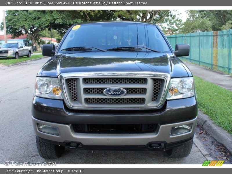 Dark Stone Metallic / Castano Brown Leather 2005 Ford F150 Lariat SuperCrew 4x4